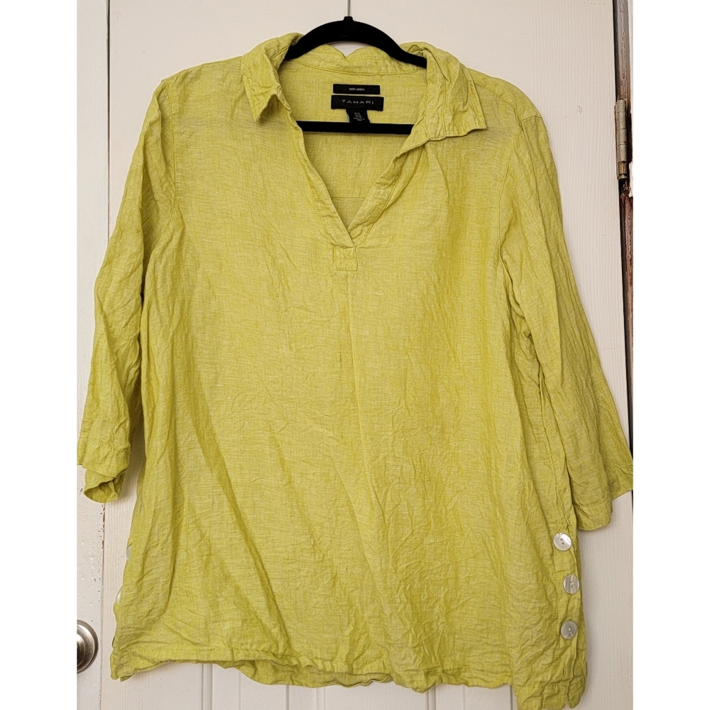 Tahari Linen blouse